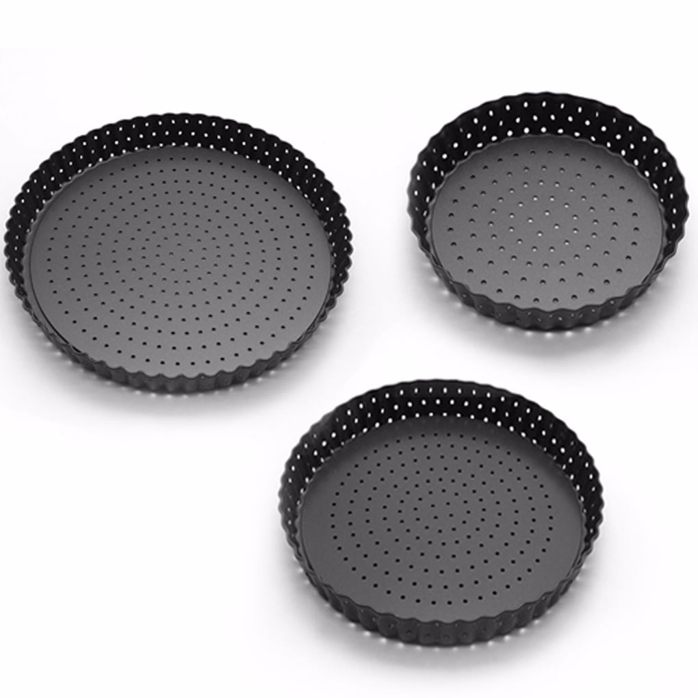 5/ 8/ 9 Inches Non-Stick Pizza Pan Round Baking Mold with Holes Removable Bottom 