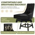 thumbnail image 4 of COOLHUT 26" Swivel Counter Height Bar Stools Set of 2 with Backs, Upholstered Bar Stools, Faux Leather Bar Chairs with Footrest for Kitchen Island, Black, 4 of 24
