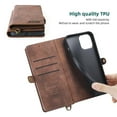 thumbnail image 4 of Wallet Case Compatible with  13 Mini  2 in 1 Wallet Protective Flip Cover with Detachable Magnetic Wallet  PU Leather Wallet with Lanyard  12 Card Slots, 4 of 12