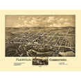 thumbnail image 2 of Bailey 18x15 White Modern Wood Framed Museum Art Print Titled - Plainville Connecticut - Bailey 1878, 2 of 4
