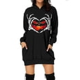 thumbnail image 3 of Vestido de mujer transfronterizo de Europa y Estados Unidos con capucha larga y holgada con estampado de calaveras para Halloween, 3 of 5