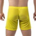 thumbnail image 5 of YWDJ Boyshort Underwear for Women Breathable Lightweight No Show Men Casual Fashion Solid Sexy Underwear Gold Mesh Striped Breathable Hip Shorts Yellow S, 5 of 9