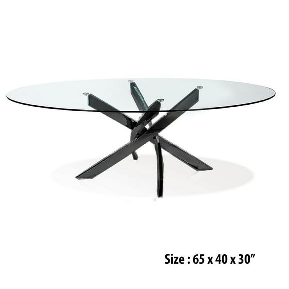 Canadian Genesis Oval Dining Table Black 65