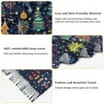 thumbnail image 5 of FORMRS Womens Scarf Winter Soft Long Big Warm Shawls Wrap Tassel Scarves, Dark Blue Christmas, 5 of 9