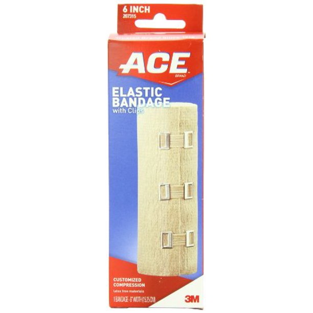 3 Pack ACE Elastic Bandage with Clips, 6 Inch, 1 Each