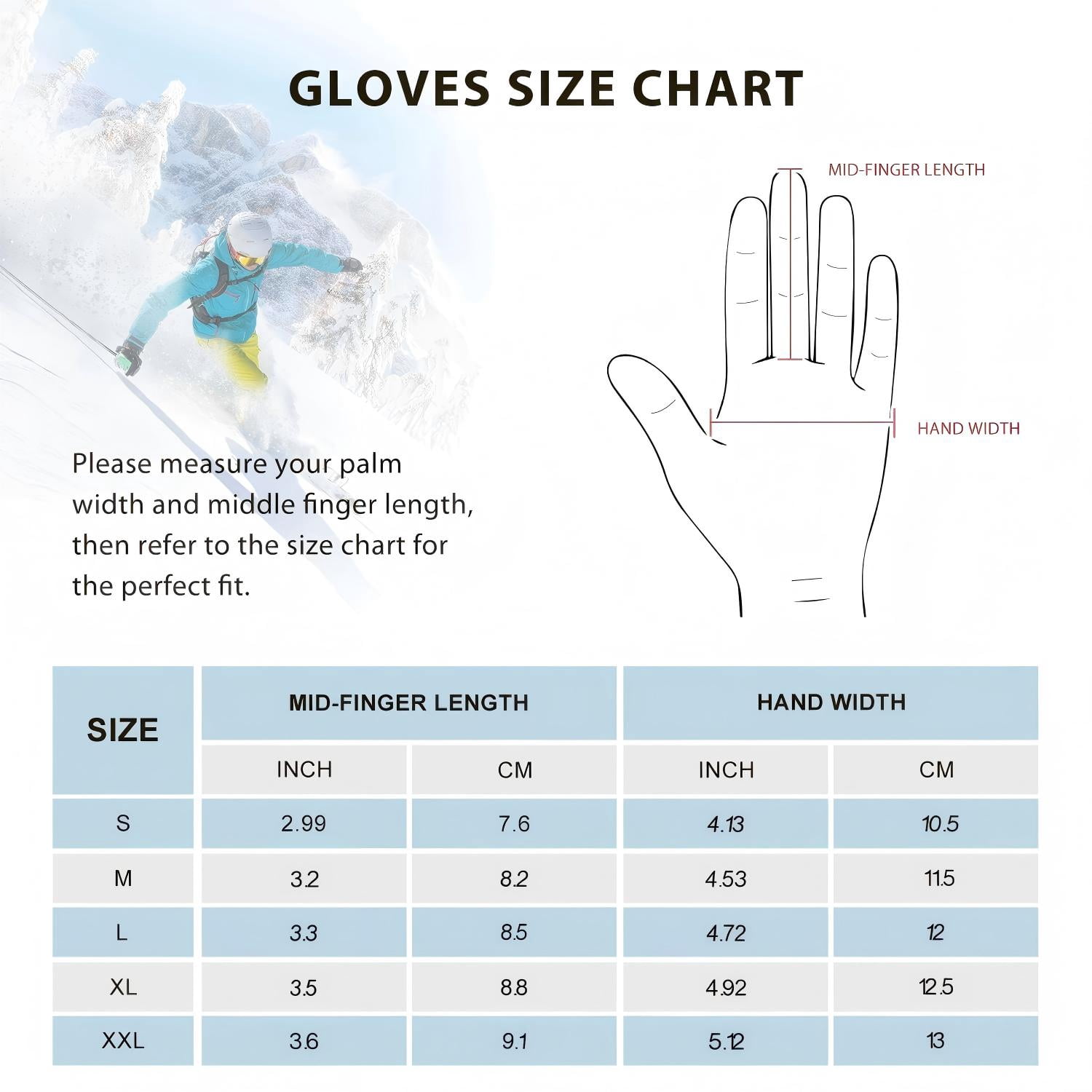 SNOW DEER Heated Gloves for Men Women Heated Ski Gloves 10h Warm 7.4V 3000mAh Battery Fast Charging Thick Lining Waterproof Goatskin Palm Anti Loss Lanyard Outdoor Skiing Snowboarding for Winter
