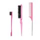 thumbnail image 1 of juego de 3 cepillos de pelo rosa para cabello liso, 1 of 5