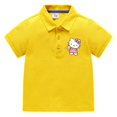 thumbnail image 5 of Hello Kitty nueva ropa para niños camisa polo de algodón de dibujos animados para bebé chica dulce lindo moda top chico guapo solapa uniforme camiseta, 5 of 5