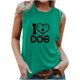 thumbnail image 1 of Verano mujer moda cuello redondo impreso sin mangas casual camisetas sin mangas Fridja gh5262, 1 of 5