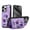 Purple, variant on for iPhone 14 Pro Max Mirror Wallet Case with Card Holder, Floral Flower Print Back Flip Folio PU Leather Kickstand Shoulder Strap / Wristlet Magnetic Clasp Cover for iPhone 14 Pro Max, Black