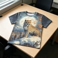 thumbnail image 2 of Byoo Summer Vivid T Shirt for Toddler Boys Leopard Animal Print Raglan Casual Short Sleeve Tops, 2 of 4