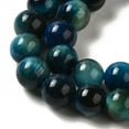 thumbnail image 4 of Grade AB+ Dyed Natural Tiger Eye Beads Strands Round Cadet Blue 6mm Hole: 1.2mm about 60~61pcs/strand 14.84~15.08 inch(37.7~38.3cm), 4 of 5