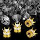 thumbnail image 3 of 4 Piezas Tapas de Válvula de Neumático Corona Bling Crystal Rhinestone Hecho a Mano Universal Cromado Corona Vehículo Cubiertas de Tapas de Válvula de Neumático de Coche, Accesorios, 3 of 5