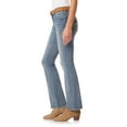 thumbnail image 4 of WallFlower Women's Legendary Slim Bootcut Mid-Rise Belted Insta Stretch Juniors Jeans (Standard and Plus), 4 of 6
