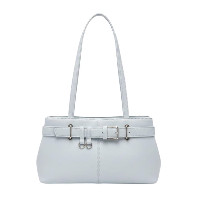 Bolso de Mano Bolso Tote Bolso Grande Bolso Bandolera Confeccionado en Cuero PU con Estilo Minimalista Adecuado para Mujeres en Azul