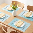 thumbnail image 2 of Unique Bargains Rectangle 6 Pack Gradient Plastic Table Mats Blue 17.7x11.8inch, 2 of 6