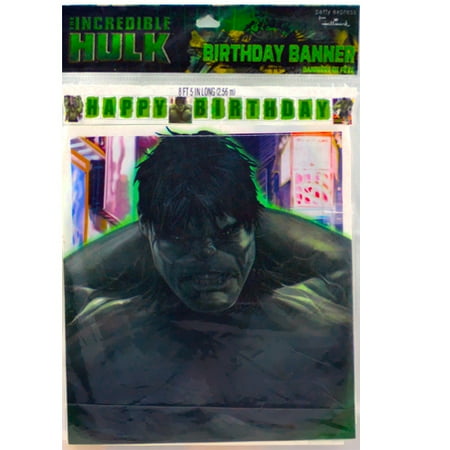 Incredible Hulk Happy Birthday Banner 1ct Walmart Com