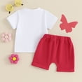 thumbnail image 3 of Bagilaanoe 4th of July Outfits for Toddler Baby Boys Short Sleeve Letter Print T-Shirts Tops + Shorts 6M 12M 18M 24M 3T Kids Independence Day Clothes 2pcs Short Pants Set, 3 of 8