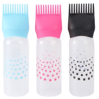 BIUDECO 3pcs Medicine Bottle Hair Dye Bottle Applicator Comb Hair Color  Applicator Bottle Hair Oil Applicator Bottle for Scalp Hair Oil Bottle