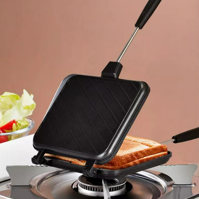  Double-Sided Frying Pan, Double-Sided Grill Pan,Non-stick  Frying Pan, Waffle Maker for Cake Toast Sandwich, Snack Griddle Pan for  Breakfast : Home & Kitchen