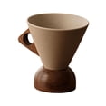 thumbnail image 3 of CoudarTitie Cone Shape Coffee Cup Ceramic Tea Cup, Drinking Mug with Handle, Base Cone Shape L Bead base, 3 of 9