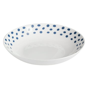 Gap Home Blue Stripy Dots 8-Inch Fine Ceramic Dinner 