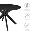 thumbnail image 2 of Modway Crossroads 47" Round Wood Dining Table in Black Seats 4 People, 2 of 8
