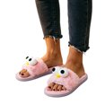 thumbnail image 5 of Iyufng Women's Cute 3D Big Eye Cartoon Fuzzy Plush Slippers Soft Fluffy Open Toe Casual Indoor House Slide Sandals, 5 of 7