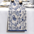 thumbnail image 2 of Blue and White Porcelain Table Runner Seasonal Spring Summer Farmhouse Indoor Kitchen Anniversary Wedding Dining Table Decorations for Home Party, 2 of 7