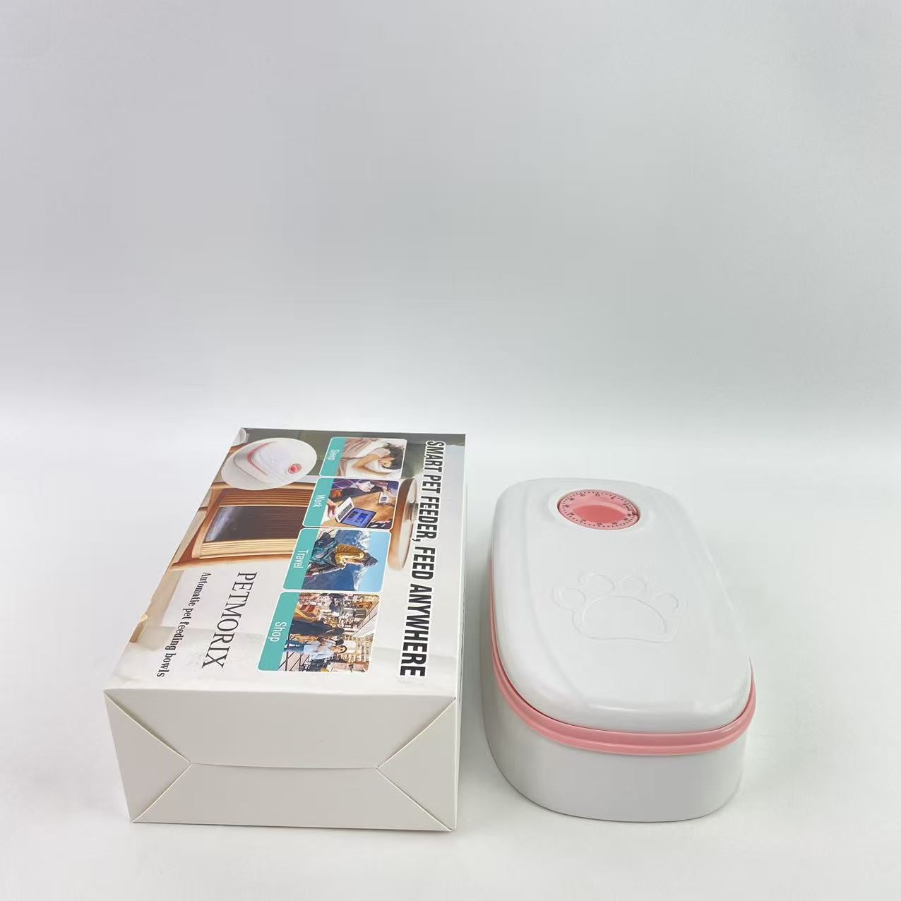 PETMORIX Automatic pet feeding bowls, 48H Timer Wet Dry Cat Food Dispenser, for Cat and Dog Automatic Feeder