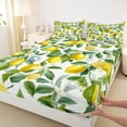 thumbnail image 4 of Erosebridal Yellow Lemon Full Size Sheets,Tropical Fruit Bed Sheets For Girls Teens 4pcs, 4 of 6