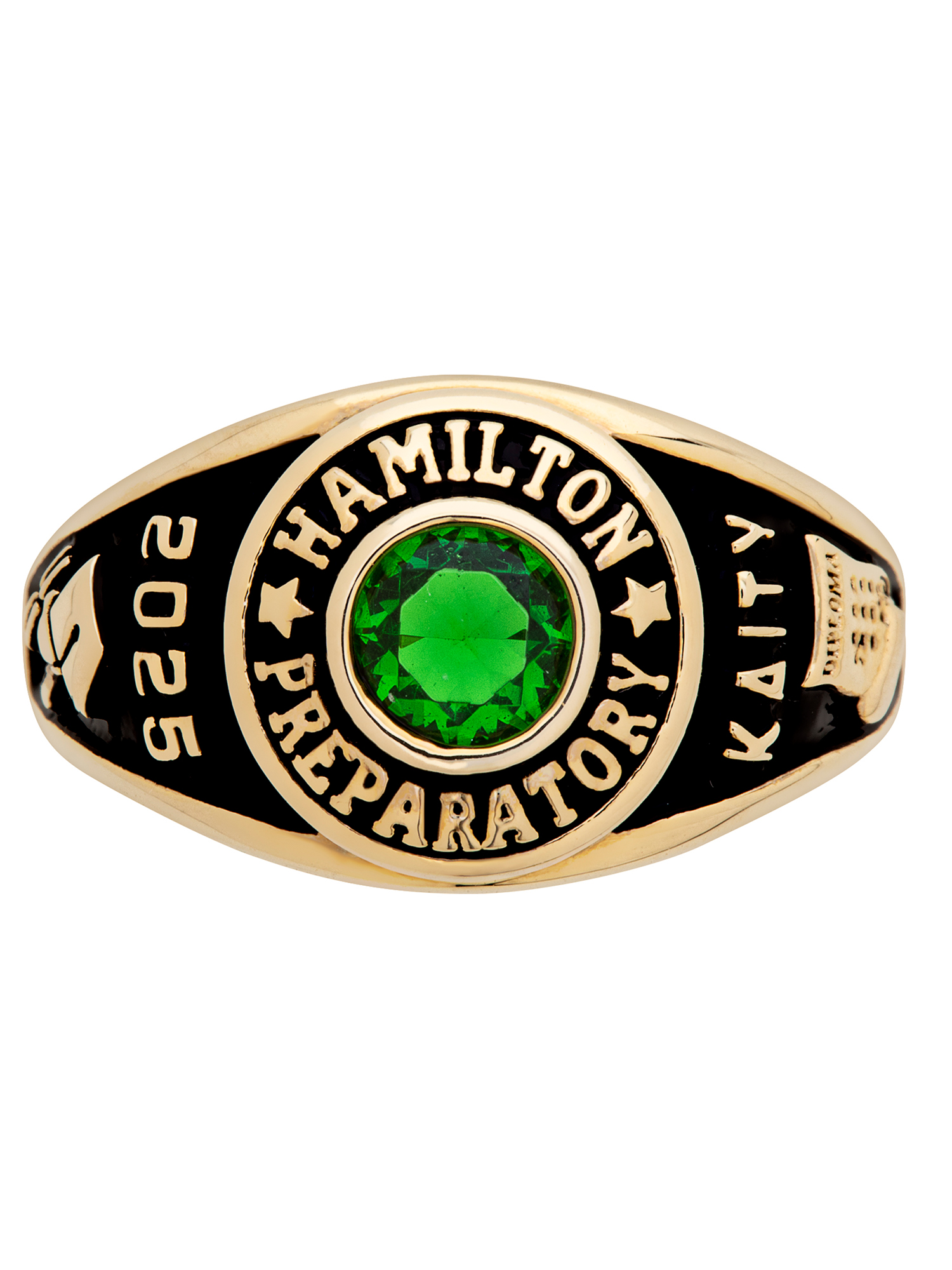 Order Now for 2025 Graduation, Freestyle Women's Round Birthstone Class Ring, Personalized, High School or College
