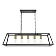 thumbnail image 3 of Resolute 5 light brass and black Pendant, 3 of 6