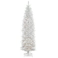 thumbnail image 3 of National Tree Company 9 ft. Artificial Pre-Lit Kingswood Fir Slim Christmas Tree, White, Clear Lights, Includes Stand, 3 of 6