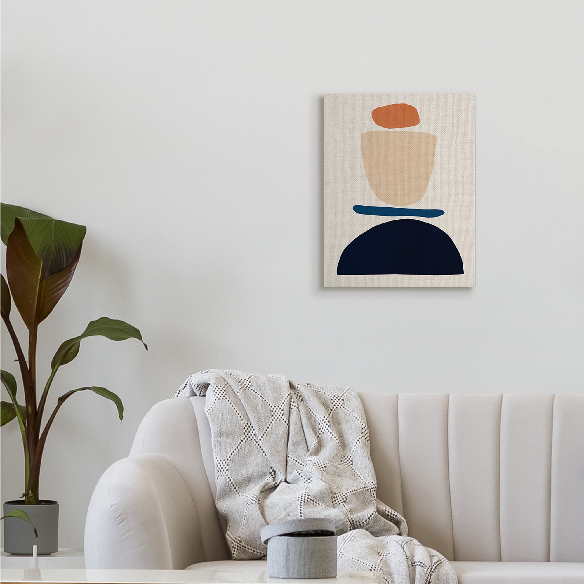 Stupell Industries Western Balanced Abstract Shapes Orange Blue,16 x 20,Designed by Victoria Barnes