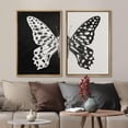 thumbnail image 3 of IDEA4WALL Framed Canvas Print Wall Art Set Black and White Butterfly Prints Nature Modern Art Boho Wall Decor Geometric Minimal Artwork for Living Room, Bedroom, Office -, 3 of 5