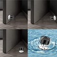 thumbnail image 5 of Juego de 4 topes de puerta en acero inoxidable autoadhesivo negro con parte superior de goma insonorizada, 5 of 5