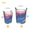 thumbnail image 5 of LNWH Laundry Basket, Blue View Sky White Clouds Pattern Foldable Laundry Hamper with Handles Waterproof, Small, 5 of 8