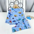 thumbnail image 2 of Youmylove Kids Pajamas Toddler Kids Baby Boys Girls Long Sleeve Cartoon Tops PjâS Pants Trousers Sleepwear Pajamas Outfits Set 2Pcs, 2 of 3