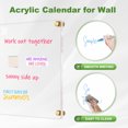 thumbnail image 5 of Acrylic Dry Erase Board, 24''x16'' Clear White Board for Wall, Non-Magnetic Floating White Board for Wall with Marker Holder, 2 Markers, for Office, Restuarant, 5 of 8
