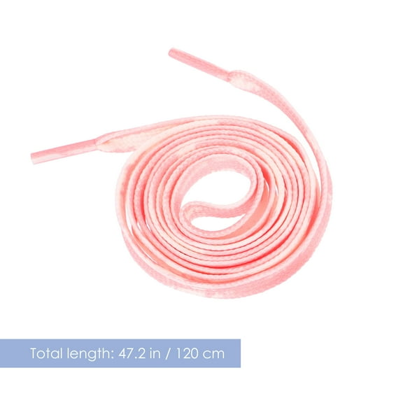 IDEANATEGRATE Pink Flat Polyester Shoe Laces for Sneakers Decorative Replacement 2Pairs 12in