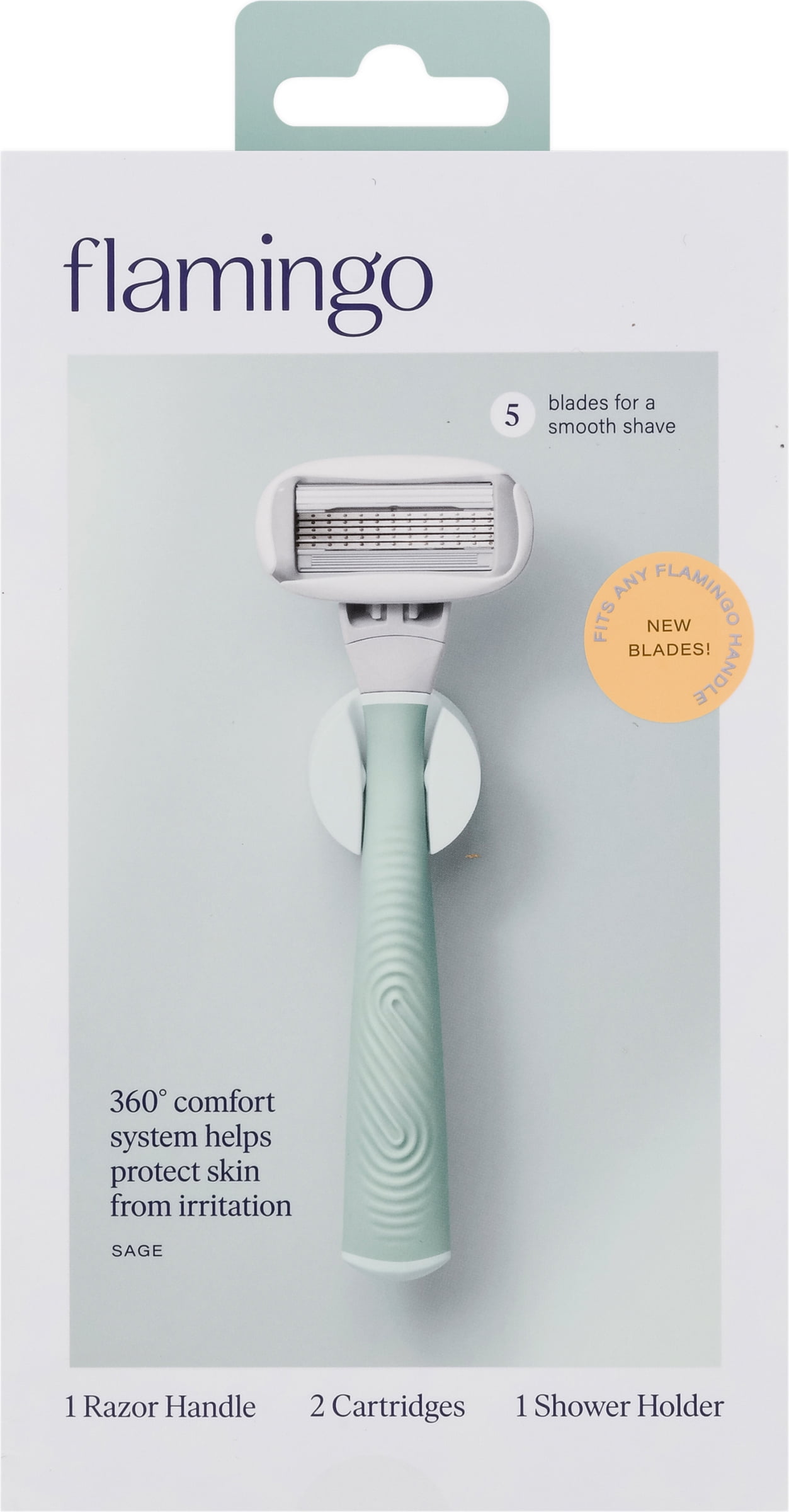 Flamingo Women's Razor Set (Mint & Gold)