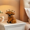 thumbnail image 4 of Highland Cow Figurine Decor, Highland Cows Themed Gifts, Resin Figures Home Desk Decorations Accents (Brown) (1, Highland Cow Figurine(Brown)), 4 of 7