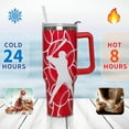 thumbnail image 4 of Baseball Coach Gifts Cup for Women Men, 40oz Tumbler with Handle and Lid Straw, Red Stainless Steel Double Walled Insulated Mug Water Bottle, Baseball Fans Mom Gifts, 4 of 6