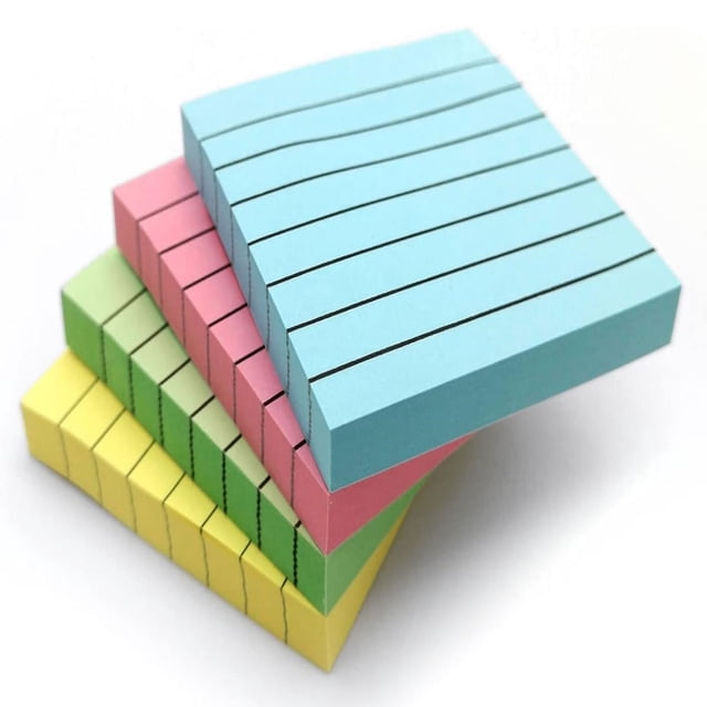 Lined Sticky Notes, Compact Size 4 In X 4 In, Versatile Adhesion Ideal For Home Office School, Bright Colors That Make Your Messages Stand Out, Quality Paper For Smooth Peel No