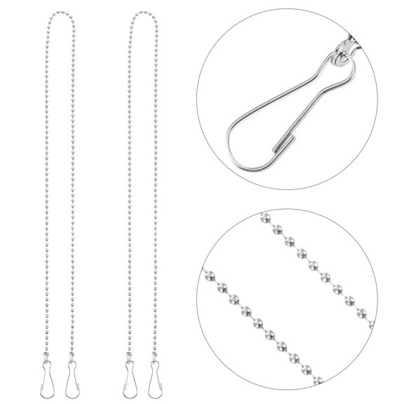 ROMANSENTIAL 10-Pack Yellow Metal Chain Hangers for Flag Pole Replacement and Hanging Accessories