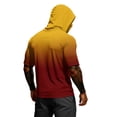 thumbnail image 4 of Men's Gradient Quick Dry T-Shirt Hooded Short Sleeve Sun Protection Top Performance Lightweight Fishing Athletic Workout Shirt, 4 of 5