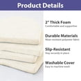thumbnail image 2 of Chair Cushions for Dining Chairs with Ties and Removable Cover, Dining Kitchen Chair Pads with Non-Slip Bottom, High-Resilience Indoor Seat Cushions, 16'' x 16'' x 2'', Set of 4, Beige, 2 of 6