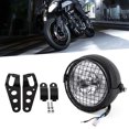 thumbnail image 2 of Lado Del Faro De La Motocicleta, Cubierta De Montaje Lateral De La Parrilla Del Faro LED Del Faro De La Motocicleta 6,5 ​​​​​​con Soporte Para Cafe Racer, 2 of 7
