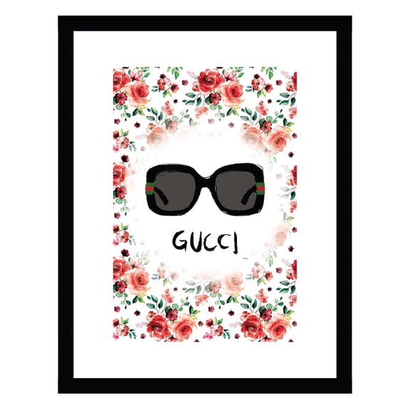 Fashion Glam Designer Sunglasses - Framed Print
